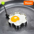 Metal mold for frying eggs flower